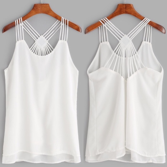 Tops - White Chiffon Cami